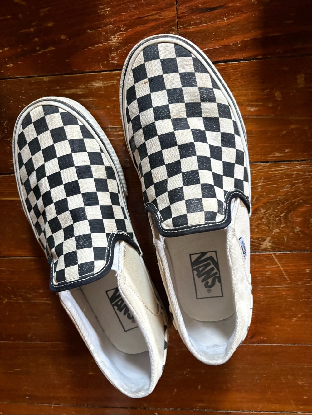 Vans Checkerboard Slip-On Sneakers - Black & White